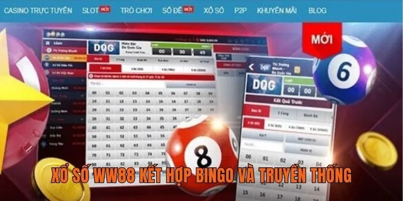 Xổ số WW88 kết hợp giữa trò chơi bingo và truyền thống